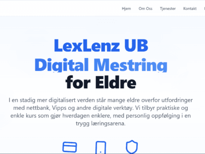 Jeg lager en komplett nettside til din bedrift med SEO optimalisering