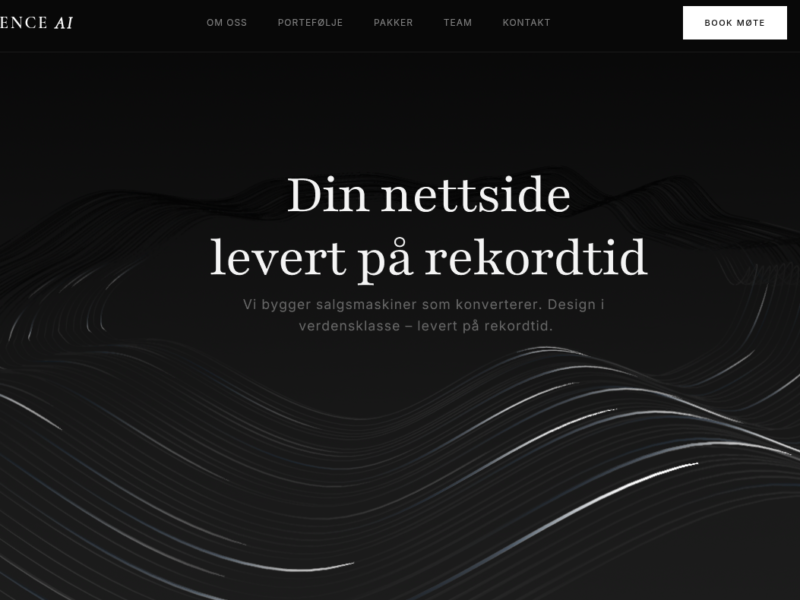 Profesjonell nettside til din bedrift på 24 timer